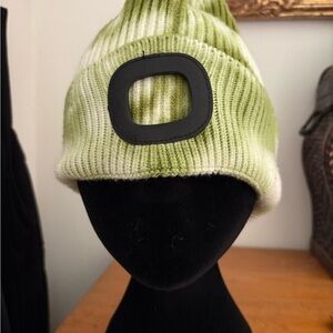 Cozy Green and White Kids Beanie